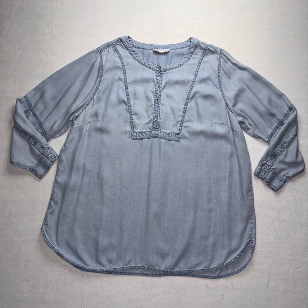 Light Blue Tara Curvy Woman 3X Blouse